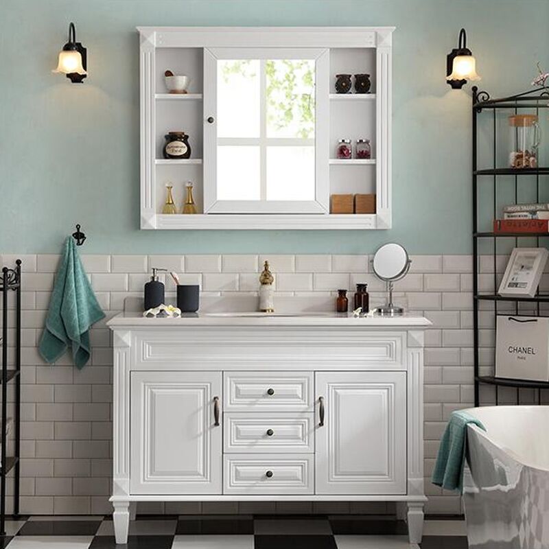 全鋁衛(wèi)浴柜-01（風格：簡歐；顏色：暖白）