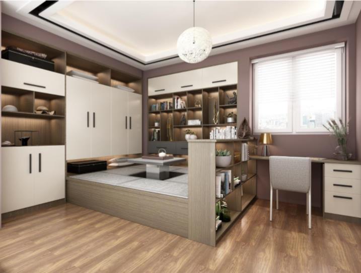 全鋁榻榻米-02（風(fēng)格：現(xiàn)代；顏色：暖白胡桃）