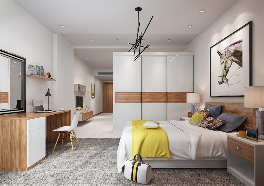 全鋁衣柜-02（風(fēng)格：現(xiàn)代；顏色：暖白橡木）