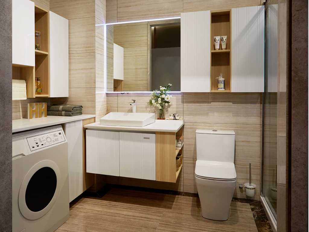 全鋁浴室柜-02（風格：現(xiàn)代；顏色：楓木暖白）