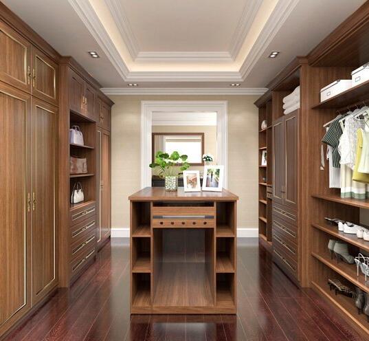 全鋁衣帽間-02（風(fēng)格：中式；顏色：胡桃）